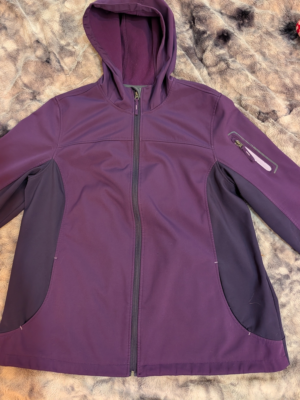 Free Tech Women’s Purple Hooded Softshell Jacket